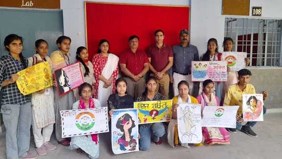 Shashank stood first in the poster competition, Kanishthika stood second