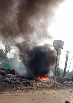 Garbage heaps are being set on fire, city residents are upset