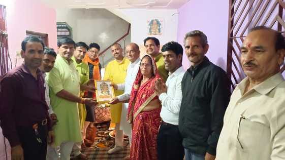 The parts of my hut will be opened today. Devotees danced to the bhajan.