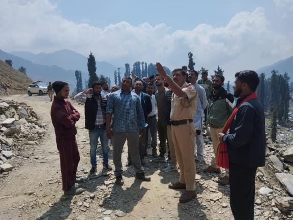 Damage to the temple due to Bani-Bhaderwah road construction work