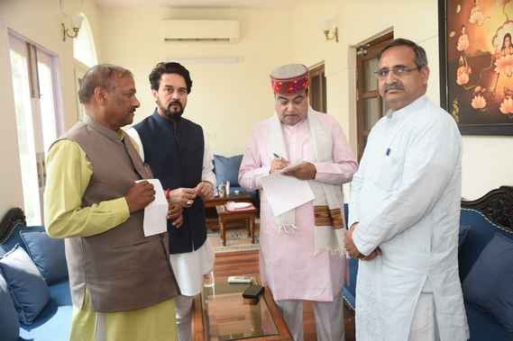 mla sukhram chaudhary meet to nitin gadkari