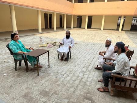 Parents arrived in Bilochpura to enroll their daughters