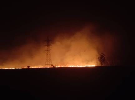 Three acres of wheat crop burnt in Tharwa and 8 acres in Kasimpur