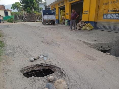 The damaged bridge on the Dadwara connecting road is inviting accidents