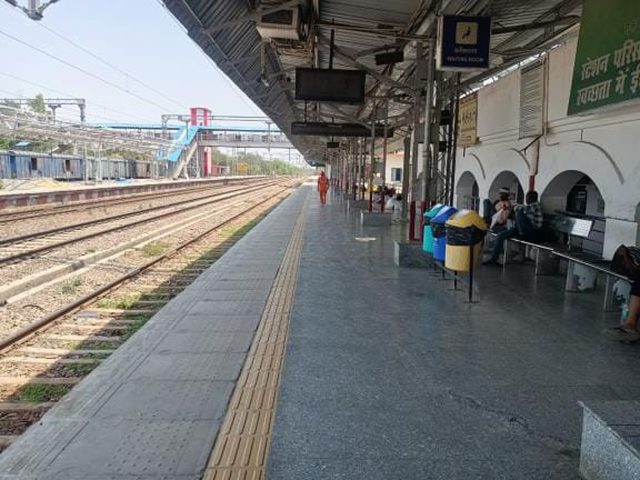 First get information about trains and then go to the railway station