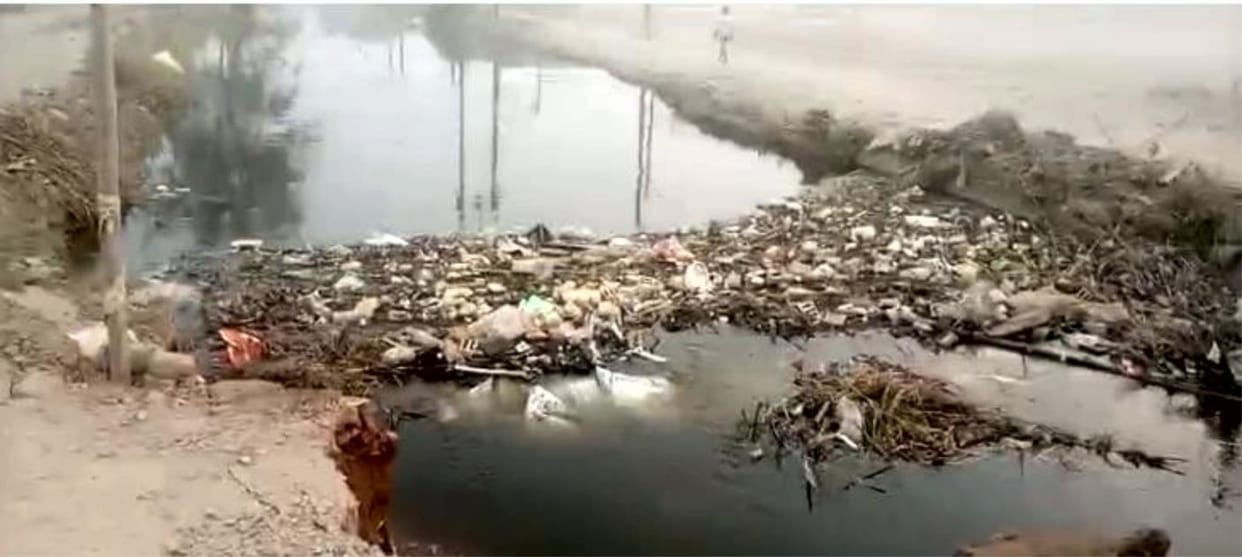 The temporary culvert was washed away due to water in the canal