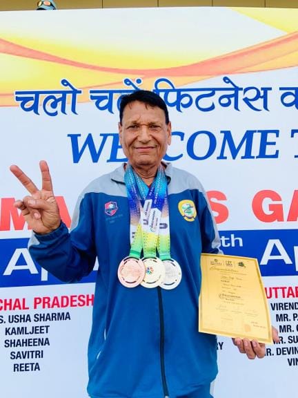 72-year-old Satbir Singh, suffering from cancer, ran even with 100 degree fever and won three medals including gold