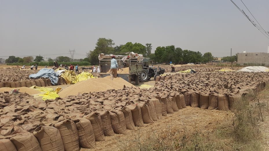 Payment also got stuck due to less wheat lifting