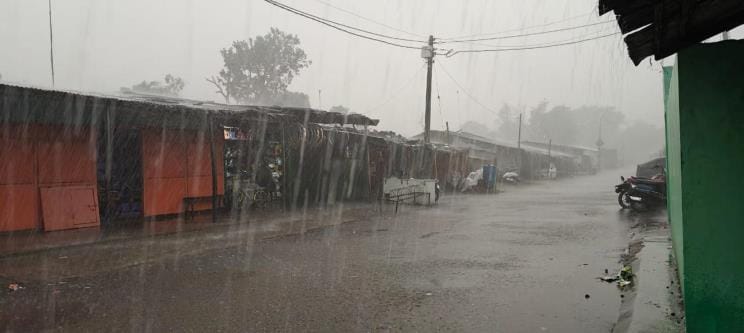 There was heavy rain in the forest and showers in the district