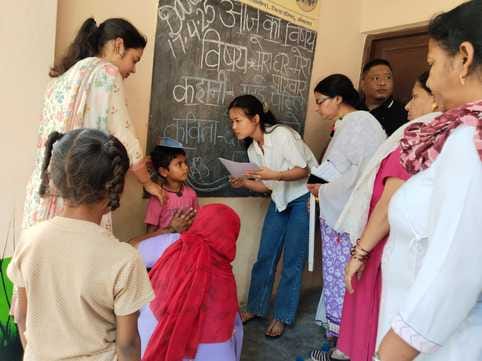 The team checked nutrition in the panchayats