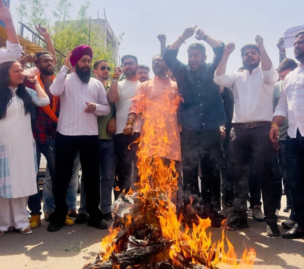jammu, political, national herald case, protest