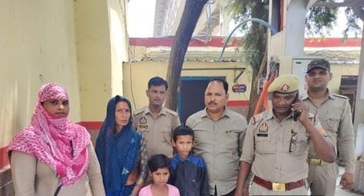 A woman with two children was about to get hit by a train, but GRP rescued her