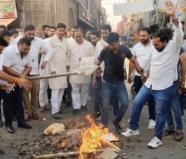 BJP workers protested in the National Herald case