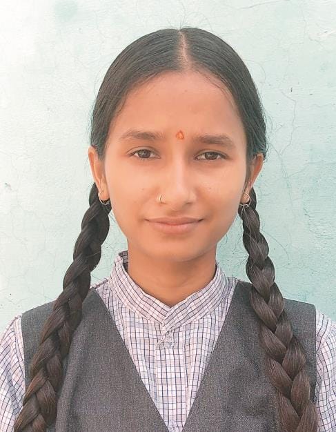 Usha from a poor family secured 24th position in the state in class 10th