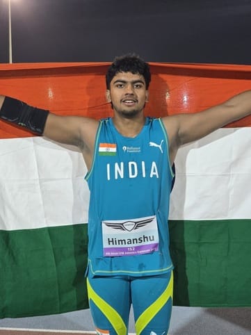 Jhajjar's Ladle won gold medal in Asian Under-18 Athletics Championship by throwing 67.56 meters in javelin
