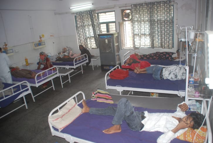 Health is deteriorating due to changing weather and hospitals are getting filled
