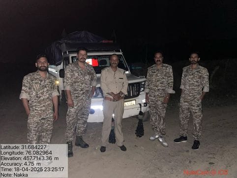 Five vehicles carrying banned species of wood going to Punjab seized