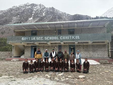 Deputy Education Director Kuldeep Singh Dogra visited Chitkul School