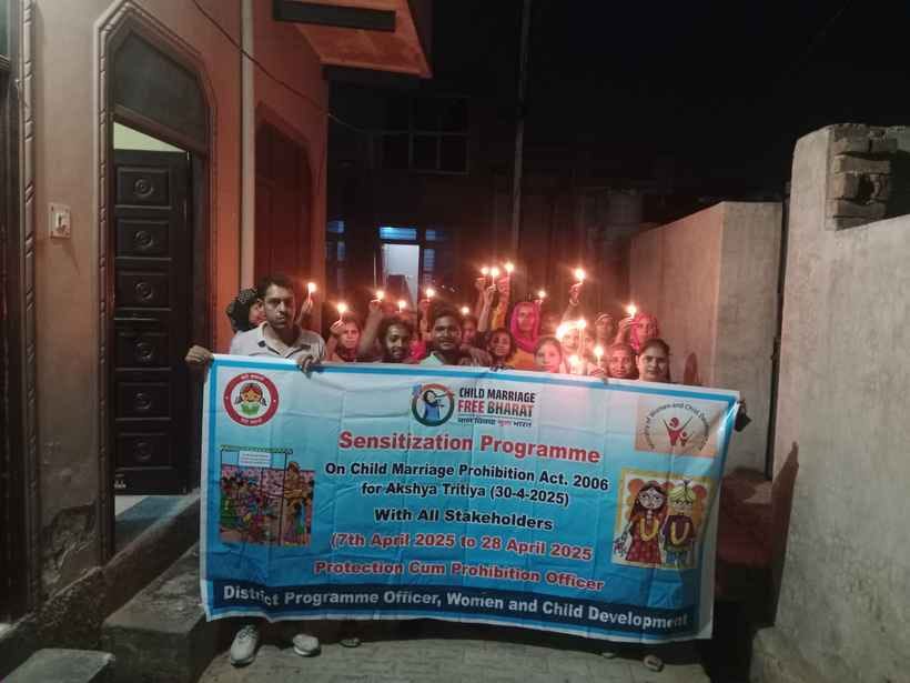 Candle march taken out against child marriage