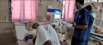 Large number of patients in district hospital