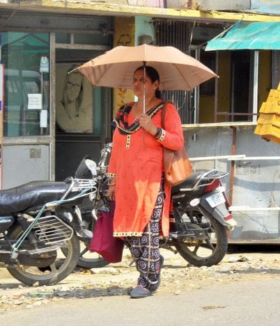 Despite the storm and rain, there was no relief from the heat, the mercury crossed 40