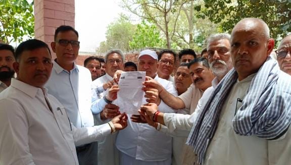 Irrigation department contractors staged a sit-in protest over pending payments
