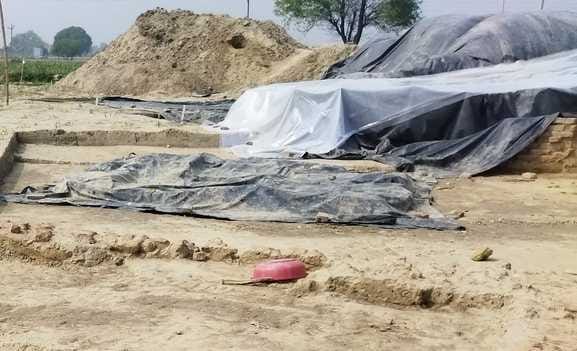 The work of collecting the antiquities started on Tilwara mound