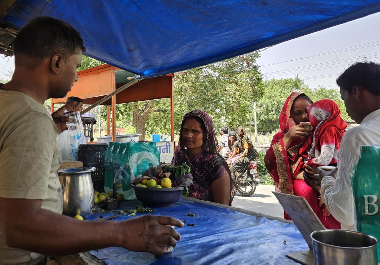 People are troubled by the scorching heat and hot winds