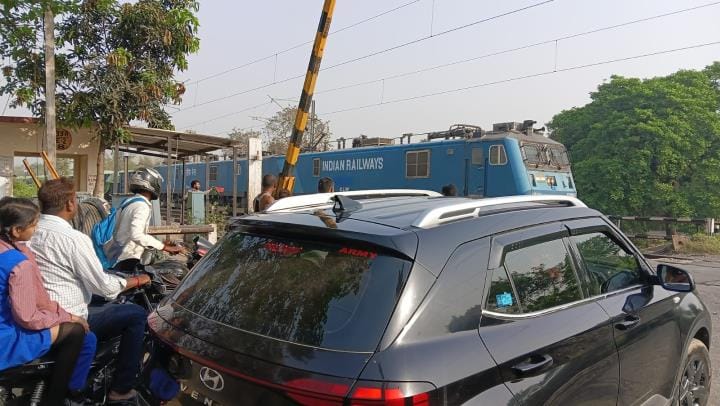 The railway gate remained open, the goods train arrived
