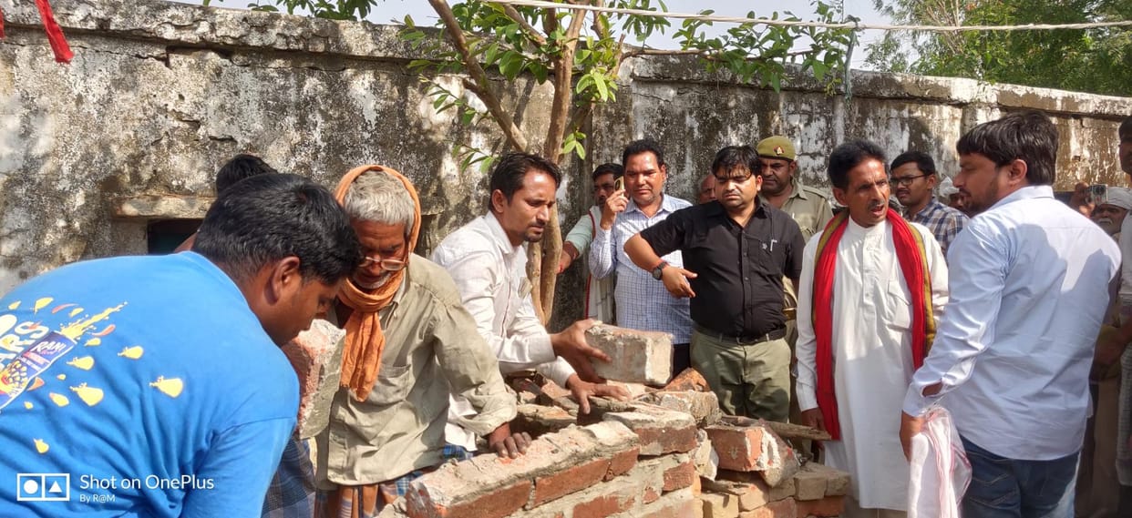 The Tehsildar demolished the encroachment
