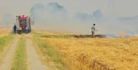 The fire in Jhajjar reached Karontha, 9 km away.