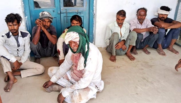 Lathi charge over occupation of farm, nine people injured