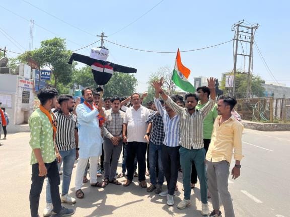 Protest against terrorist attack in Pahalgam