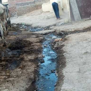 Sanitation system is in a bad state, drains are overflowing with filth