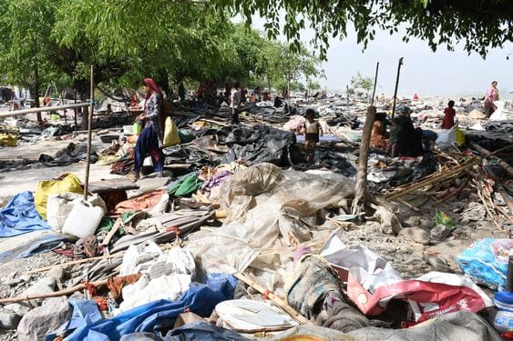 The new home for displaced people is the open sky