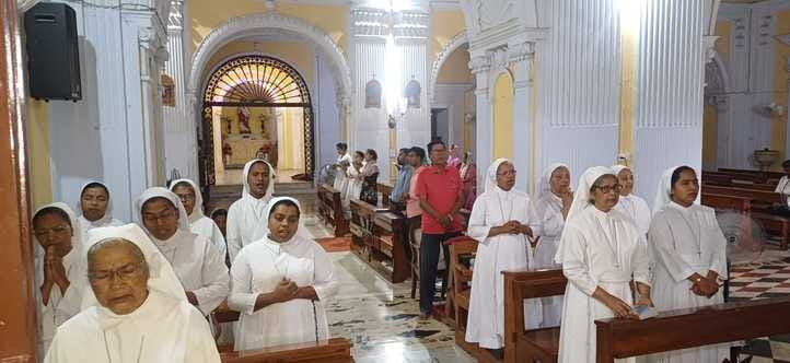 Special prayers were held in the historic church on the demise of the Pope