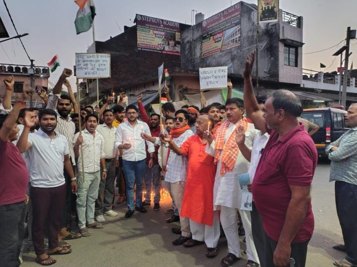 Candle march taken out in protest against terrorist attack