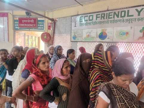 With the changing weather, the number of patients in the OPD of the hospital has increased and there is a jostling for tests
