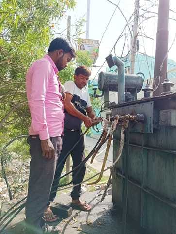 Electricity supply was disrupted for two hours due to fault in the transformer