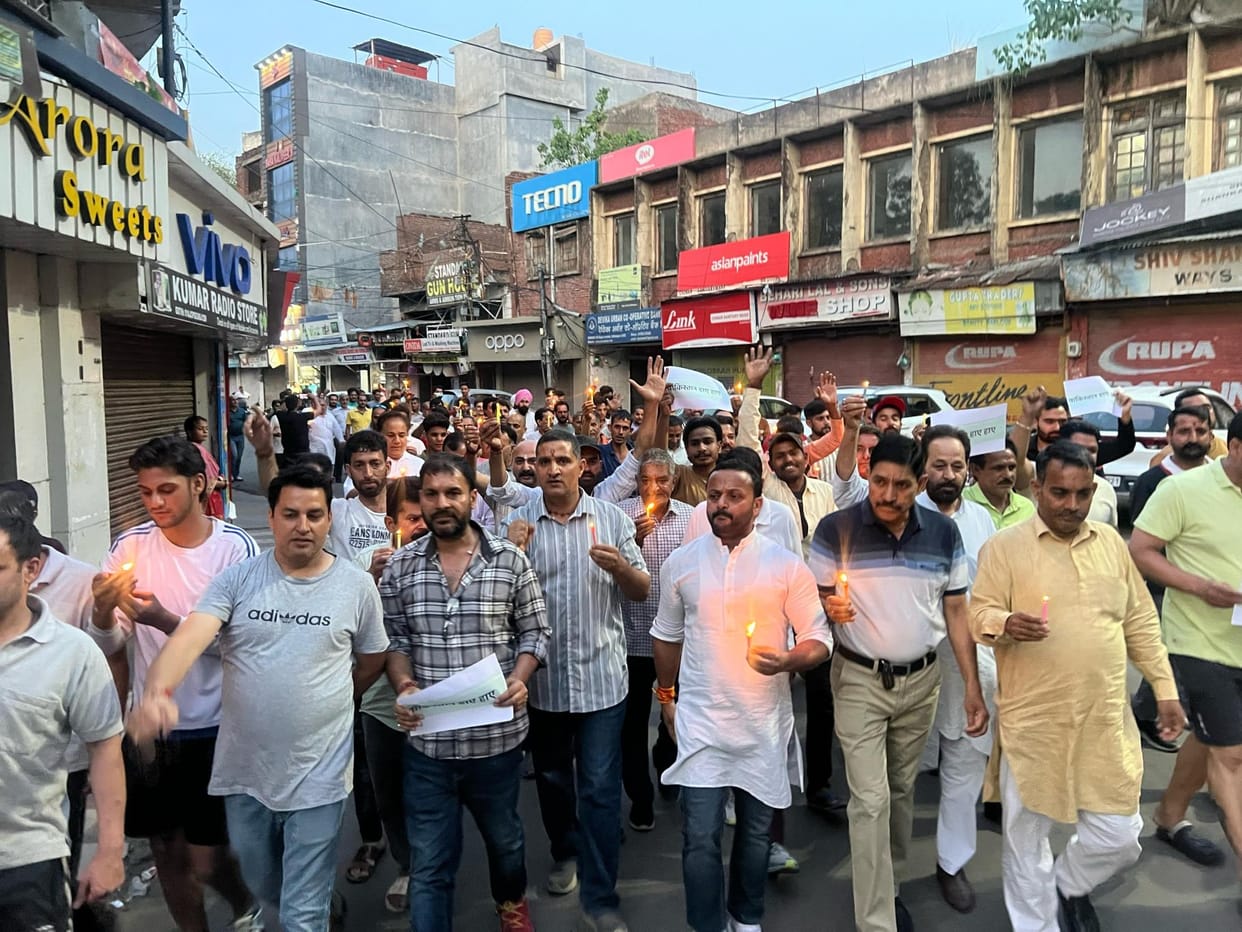 Candle March in Udhampur