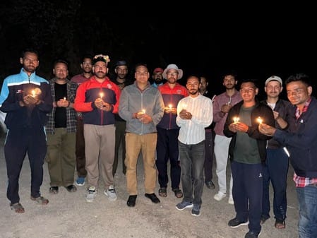 Youth Congress took out a candle march