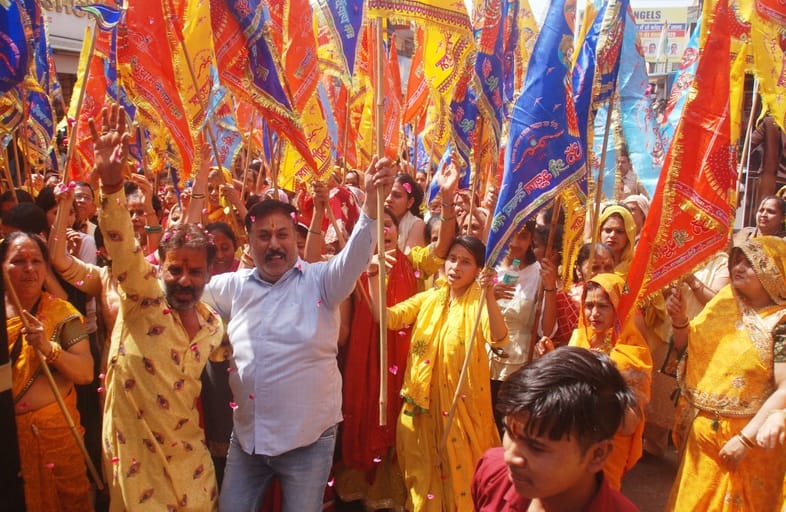 Baba Khatu Shyam's Nishan Yatra taken out, Sankirtan will be held today