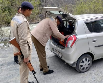 After the terrorist incident, checking increased at the check posts of Lahaul-Spiti district