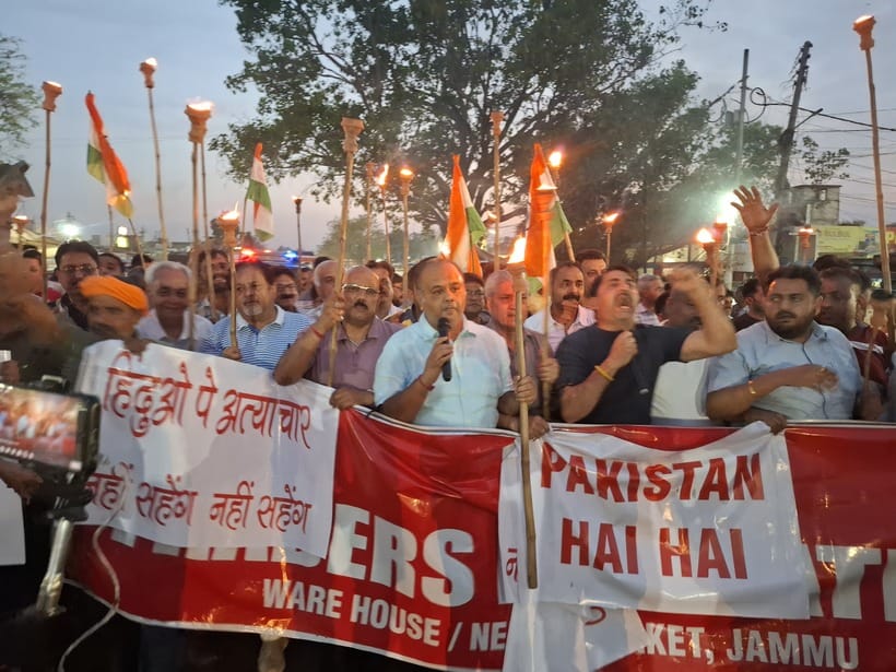 jammu, candle march