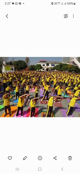 Yogasanas were organized at Sacred Soul Cambridge School Road