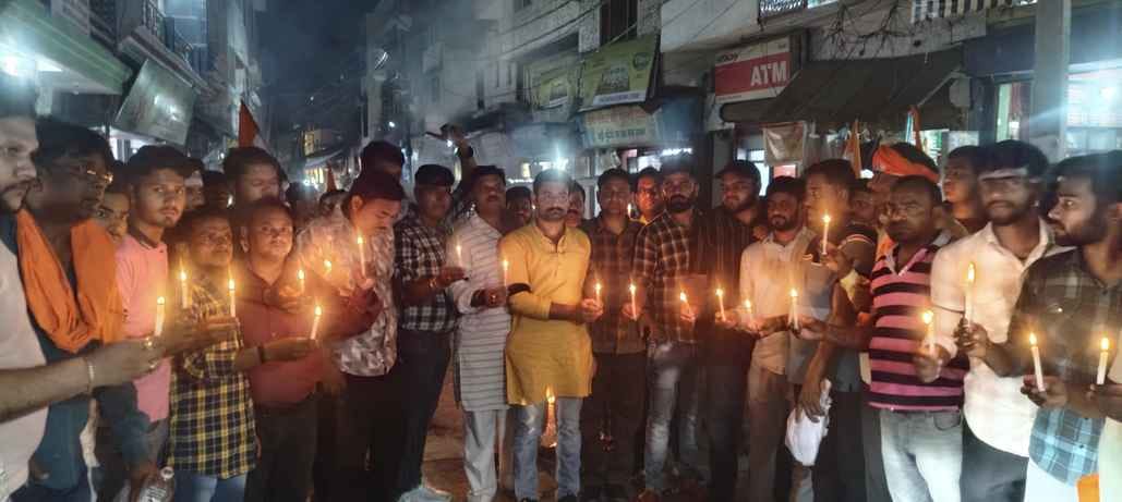 People are angry against those who spread terrorism, they took out a procession and demonstrated