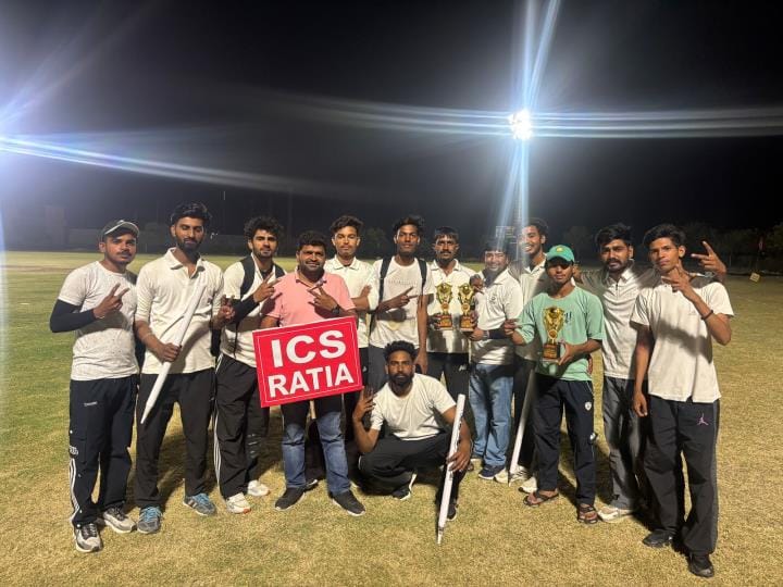 Ratia became the winner by defeating Nilokheri in the final match of the cricket competition