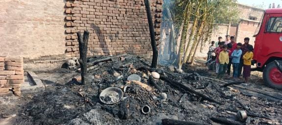 Fire in shop destroyed goods