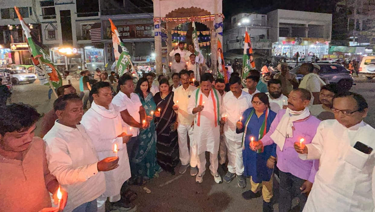 Congress protested against Pahalgam attack