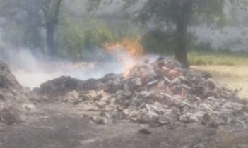 A spark from the transformer caused a fire in the huts